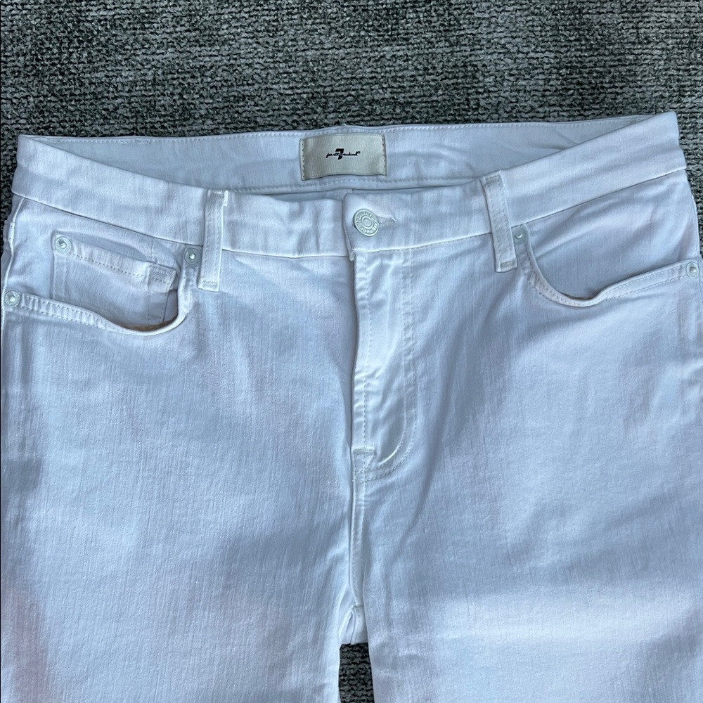 7 for All Mankind White Denim Jeans Size 31 - Picture 4 of 14